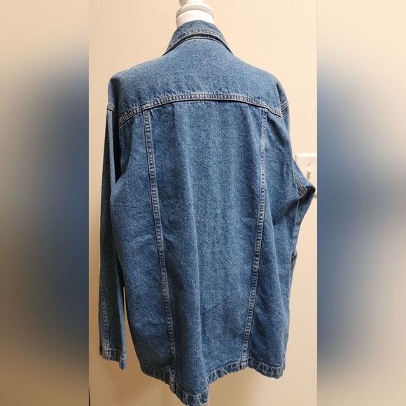 Vintage BILL BLASS Chore Coat Jean Jacket Women's Size Medium - Picture 7 of 10